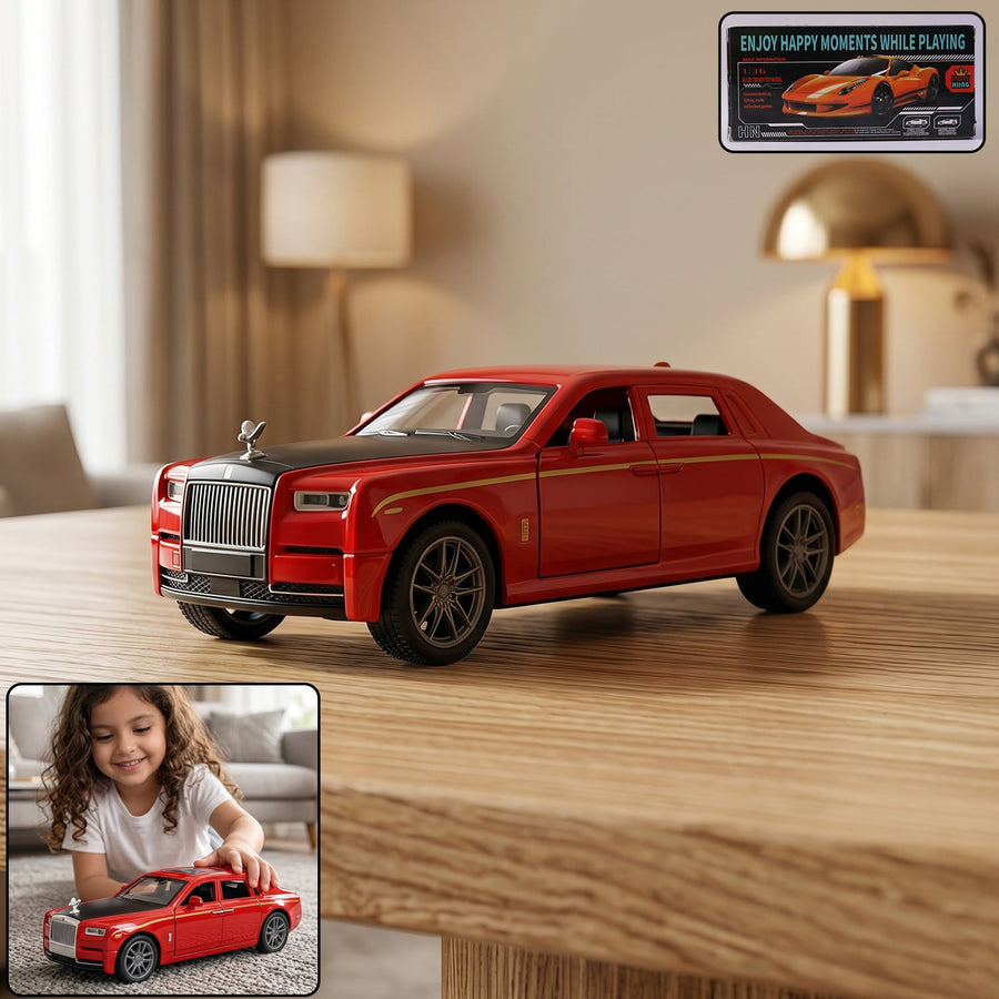 Die-Cast Metal Pull-Back Toy Car Ð Realistic Luxury Sedan Model
