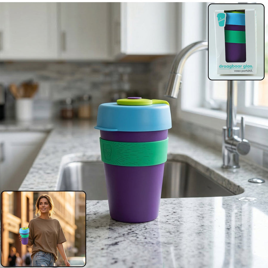 Reusable Colorful Travel Mug Ð Spill-resistant & Stylish 400 ML