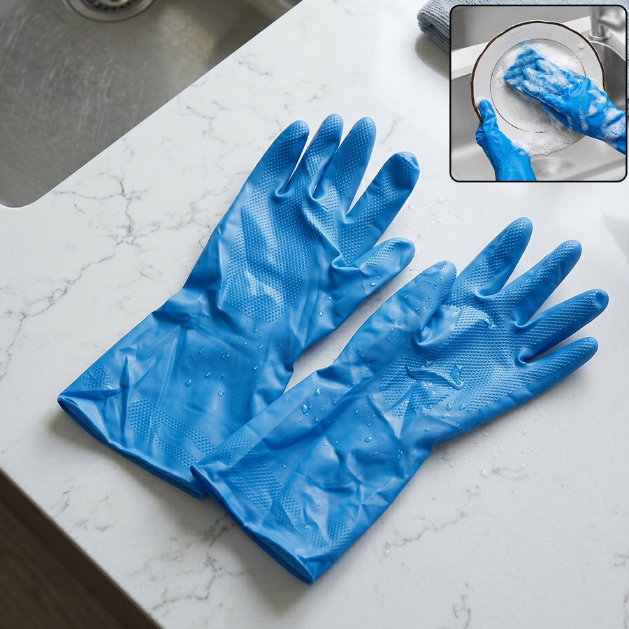Waterproof Rubber Cleaning Gloves Ð Reusable & Durable for Household Tasks