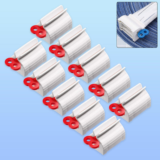 10-piece plastic tube squeezer set to save toothpaste and creams