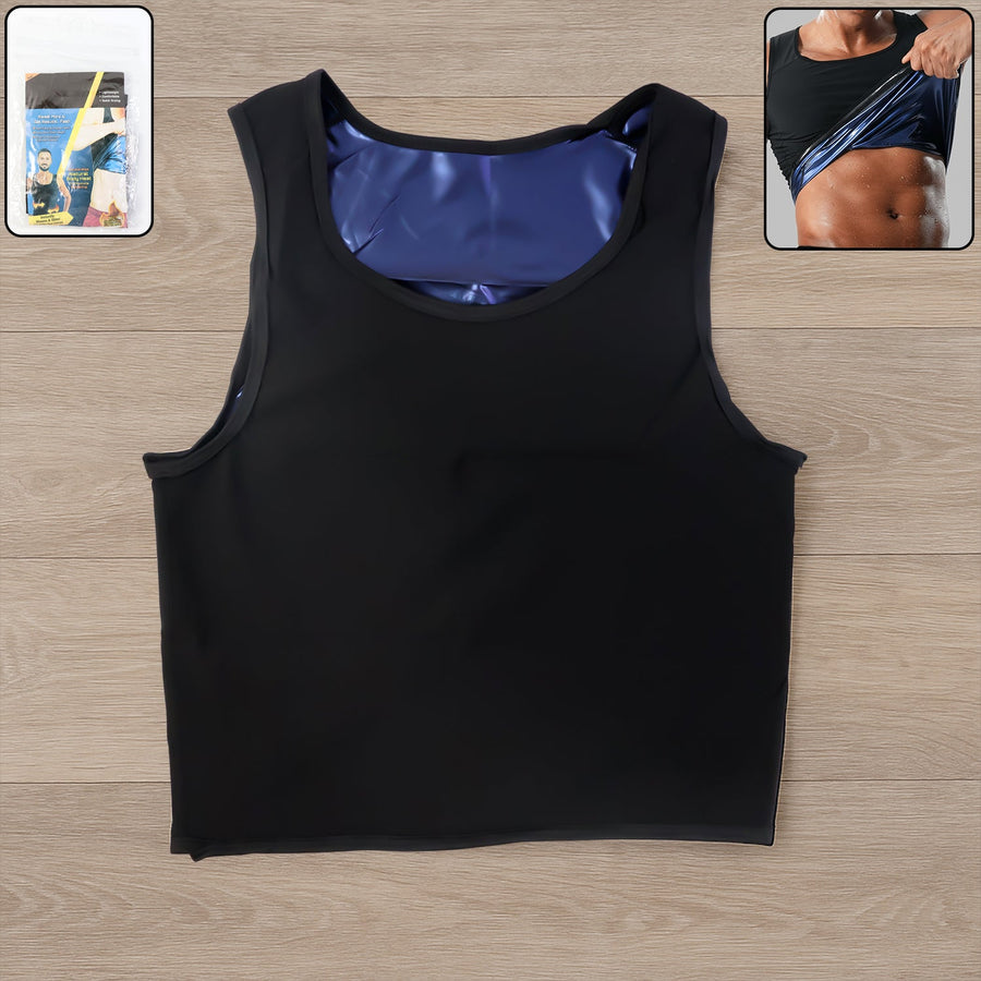 Men's Sweat Shaper Tank Top – Slim Fit Neoprene Vest for Weight Loss