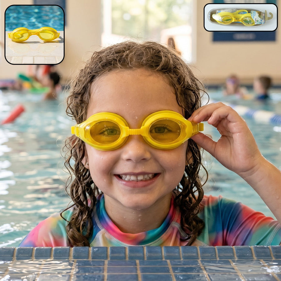 Kids Colorful Swimming Goggles Ð Leakproof, Adjustable Fit