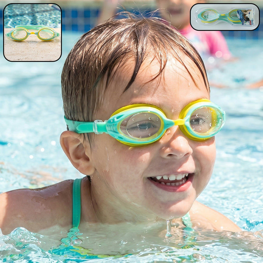 Kids Dual Color Swimming Goggles Ð Comfortable Fit & Clear Vision