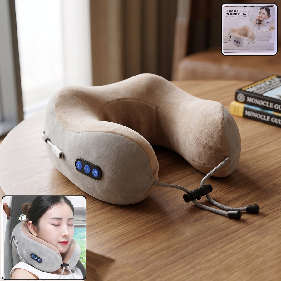U-Shaped Electric Neck Massage Pillow Ð Cordless & Rechargeable