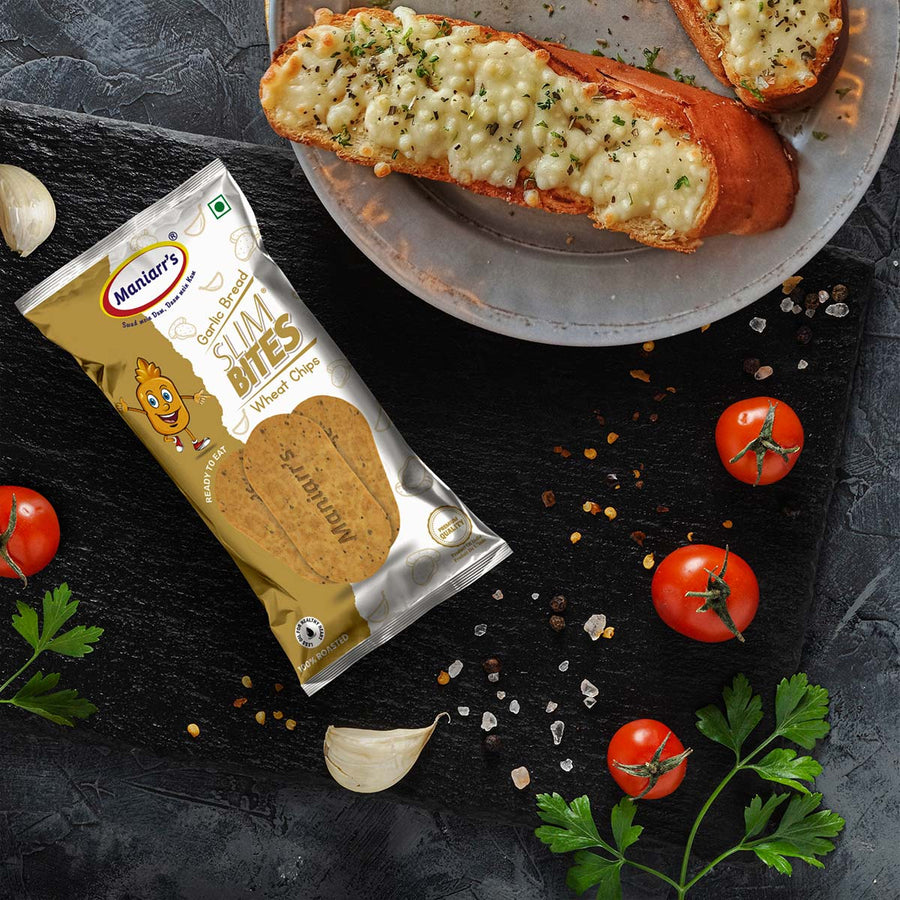 Garlic Bread Khakhra – Delicious Crispy Wheat Chips 58g | Maniarr's