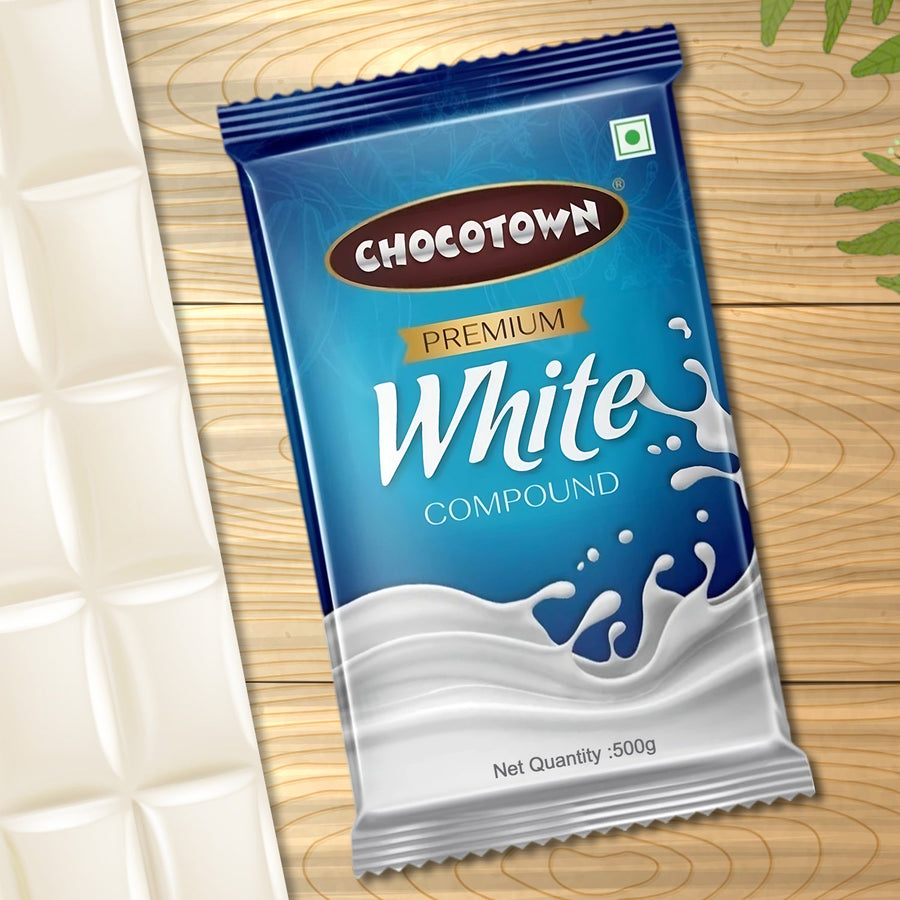 White Compound Chocolate – Premium 500gm Slab | Chocotown