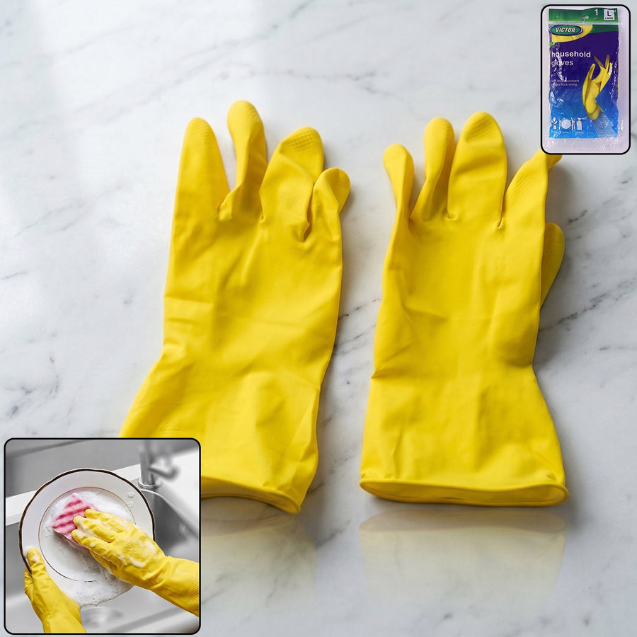 Waterproof Rubber Gloves Ð Durable & Reusable for Household Tasks