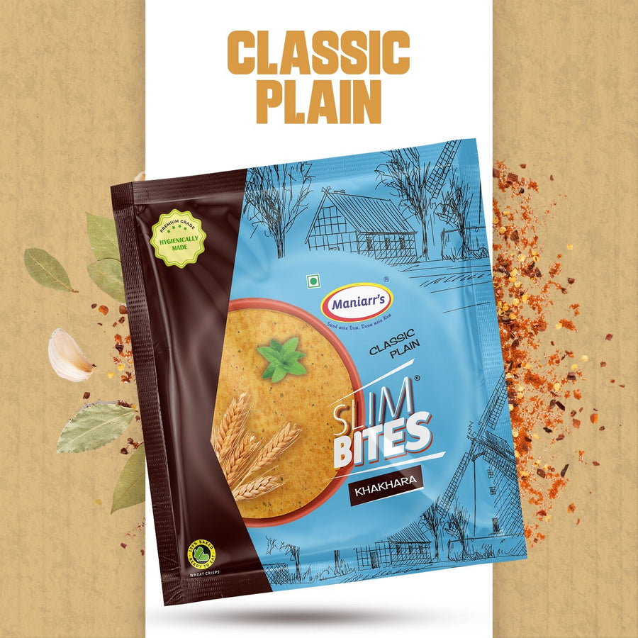 Plain Khakhra – Healthy Wheat Chips (195g) | Maniarr's