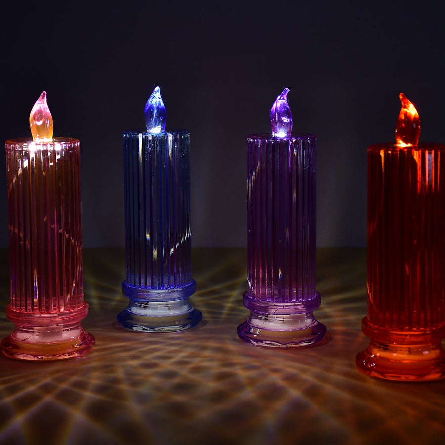 LED Crystal Candle – Glitter Swirling Multicolor Decor | Styleva