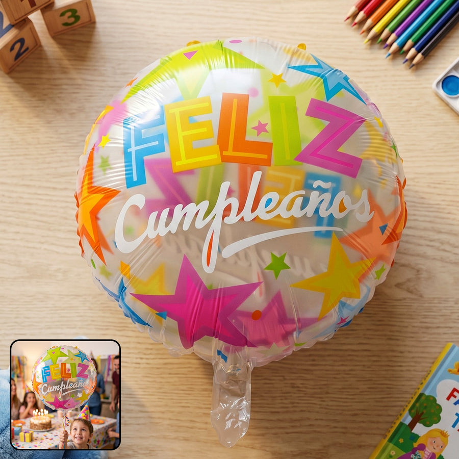 Colorful Feliz Cumplea–os Foil Balloon Ð Bright Birthday Decoration