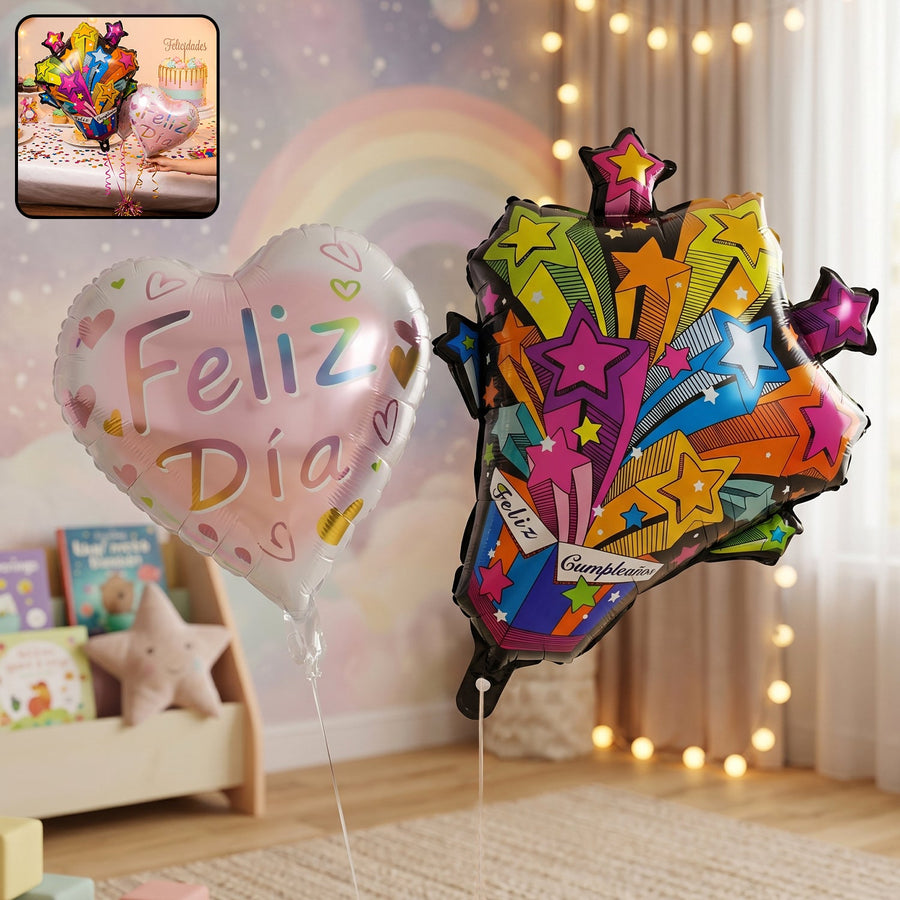 Feliz Dia Celebration Foil Balloon Ð Vibrant Party Decor