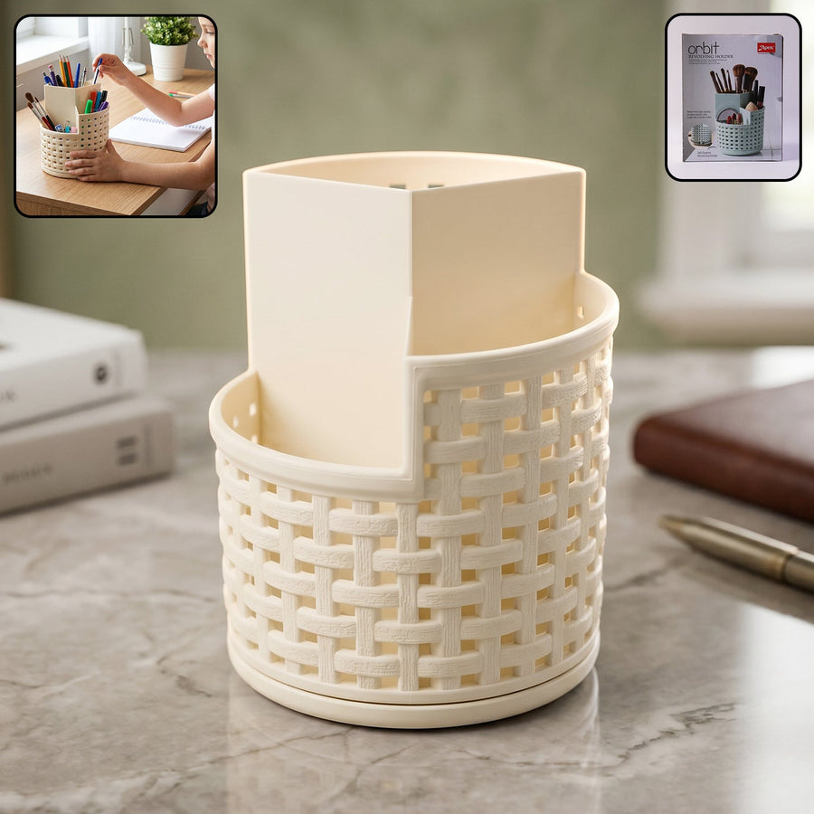 Apex Orbit 360¡ Rotating Organizer Stand Ð Durable Plastic Storage Solution