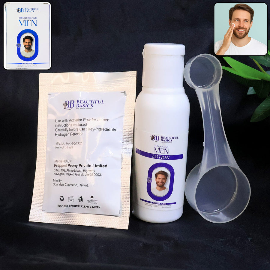 Men's Skin Brightening Bleach Cream Kit – Quick Natural Glow