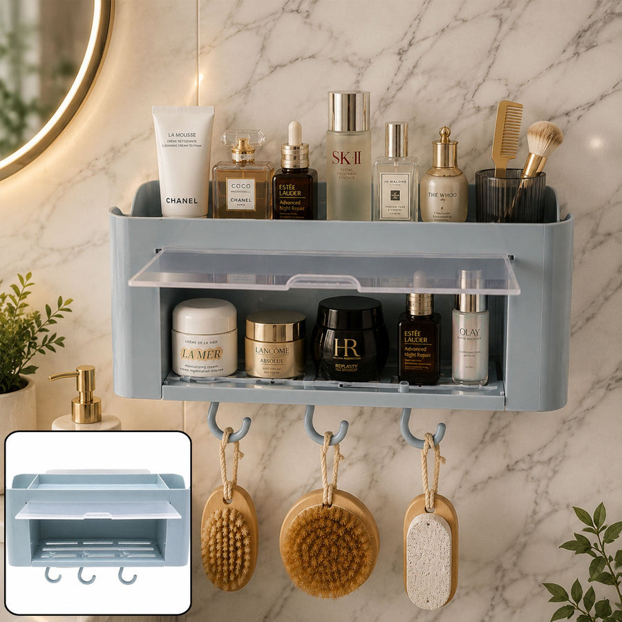 Wall Mounted Storage Organizer Shelf Ð Space-Saving Bathroom & Kitchen Solution