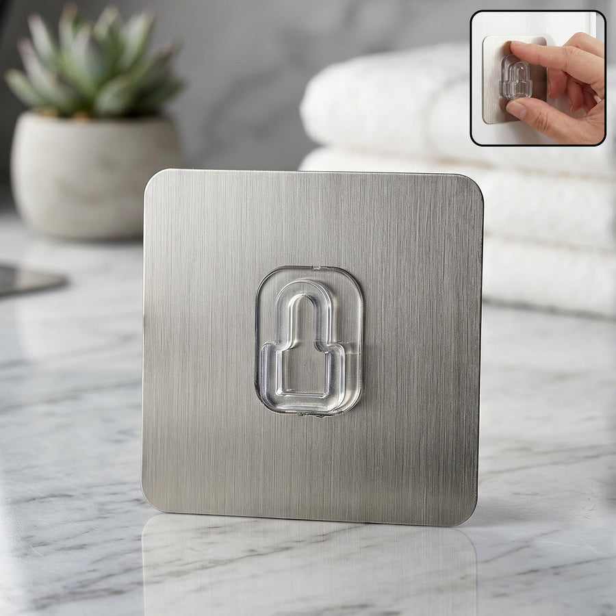 Adhesive Plastic Wall Hook Ð Strong Hold & Reusable Design